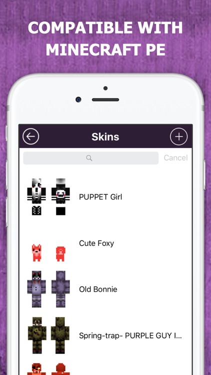FNAF Skins for Minecraft