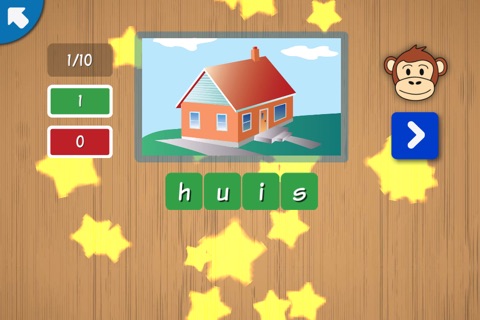 Spelling with Chimpy Dutch Free - Reading and writing words screenshot 2