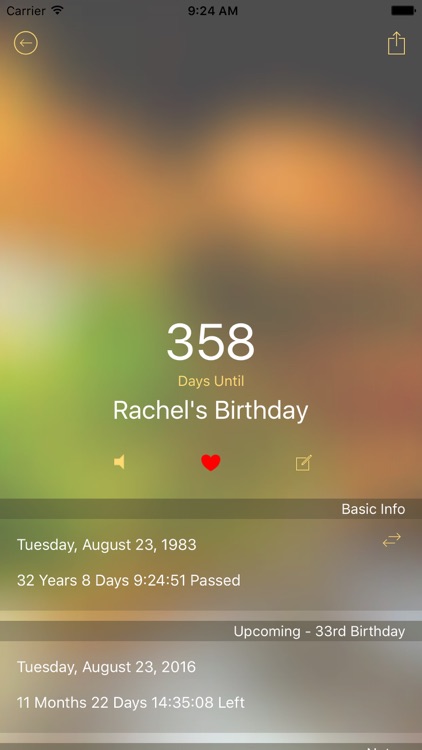Golden Days - Remember important dates with Event Countdowns
