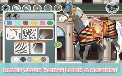 Horse Dress up - Dress up  and make up game for kids who love horse games screenshot 4