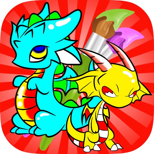 Coloring Books For Kids - Drawing Painting The Good Dragon Games iOS App