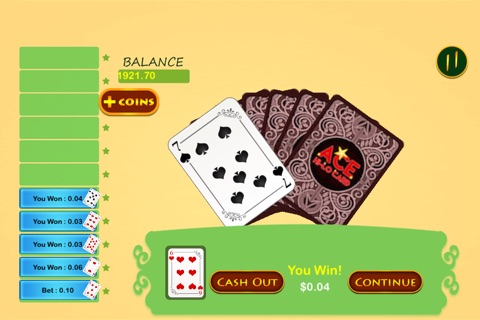 Ace Casino HiLo Card Bonanza - win virtual gambling chips screenshot 2