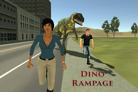 City Dino Chase Sim 3D : Free Play Game 2016 screenshot 3