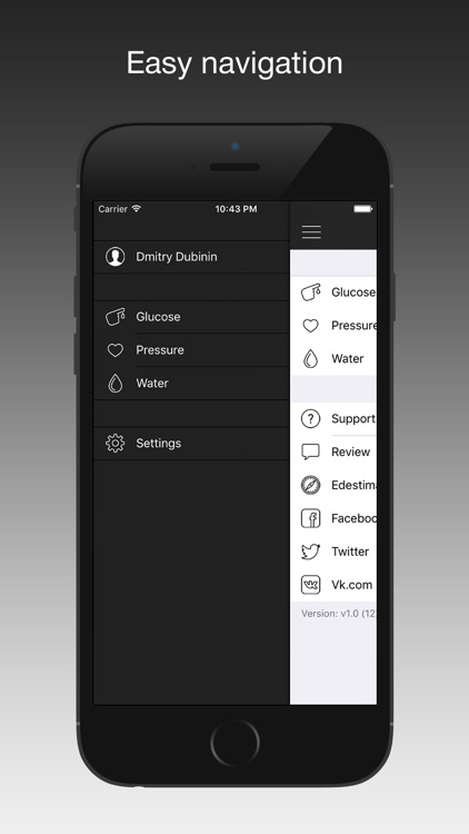 Be healthy! — Blood pressure, glucose companion, water balance screenshot-3