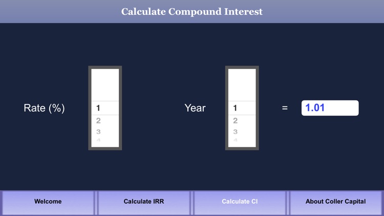 Coller Capital IRR Calculator App