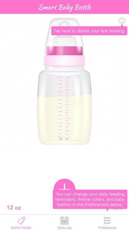 Smart Baby Bottle - Feeding, Reminder, & Daily Tracker Log