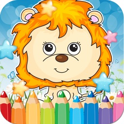 Safari Animals Drawing Coloring Book - Cute Caricature Art Ideas pages for kids