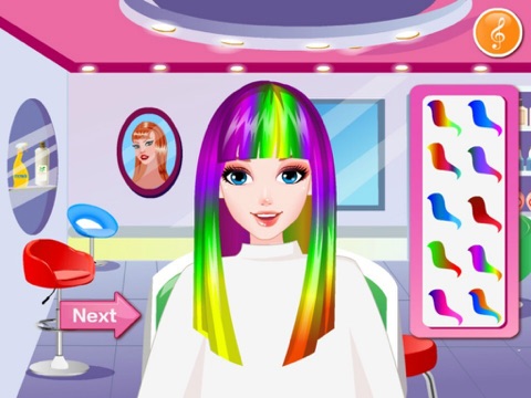 Perfect Rainbow Hairstyles HD - The hottest hairdresser games for girls and kids! screenshot 3