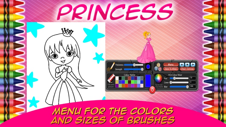 Princess Coloring Game - Girls Paint Games Coloring and Drawing - FREE