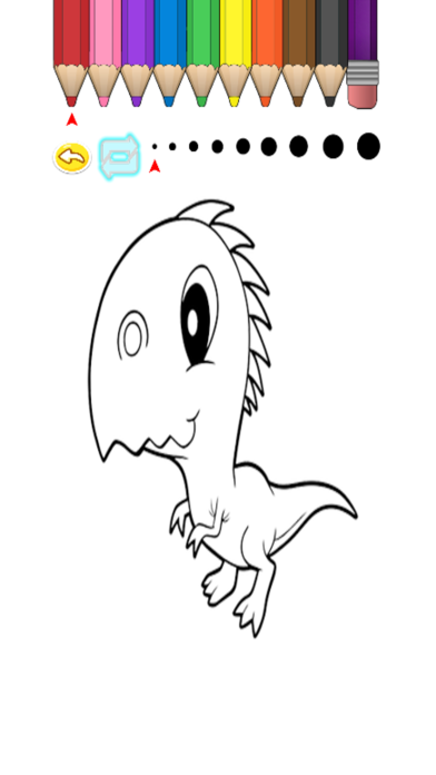 Kids Coloring Book - Cute Cartoon Dinosaur 4 Screenshot on iOS