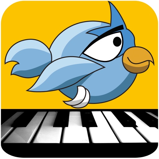 Flappy Piano Heads - Tap the Bird to make Piano Sound Up