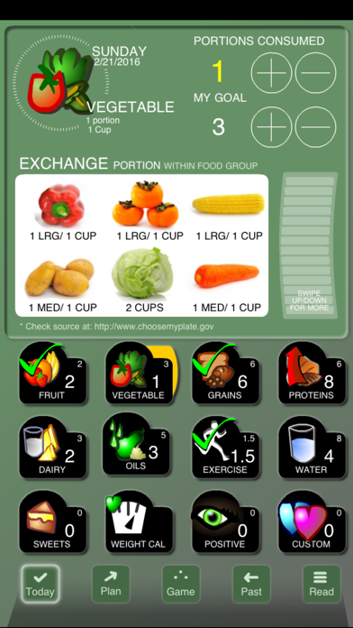 How to cancel & delete Checkoff Portions Diet Tracker - Visual Group Exchanges from iphone & ipad 2