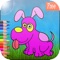 Learn Colors Paint Cartoon Animals