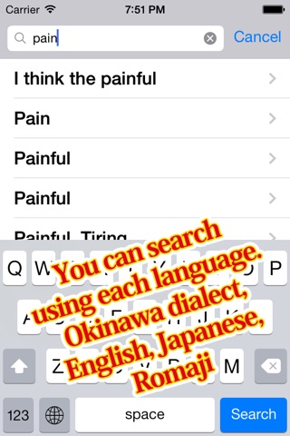 Okinawa language dictionary screenshot 4