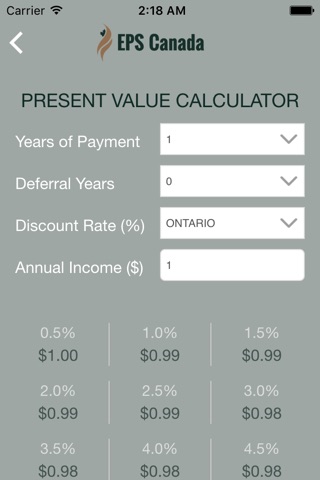 EPS - Calculator screenshot 2