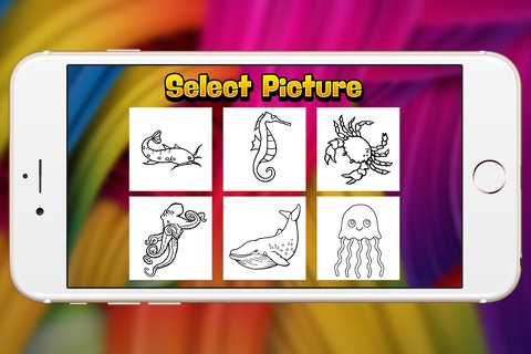 octopus and jelly fish coloring book for fancy kid screenshot 2