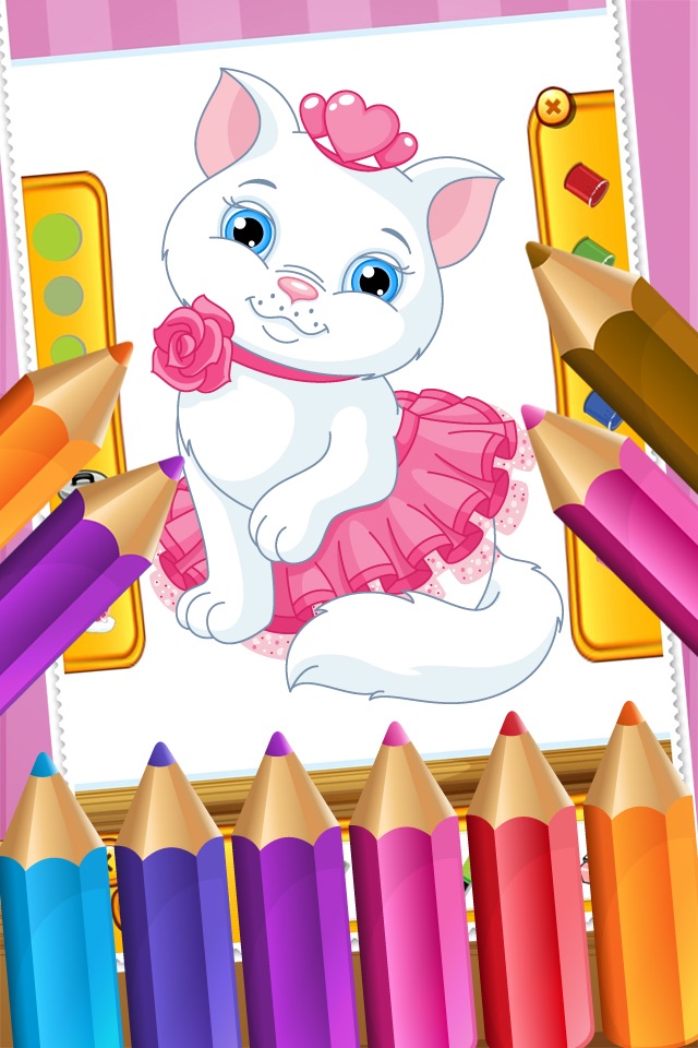 Cat Coloring Book Paint and Drawing for Kid Games screenshot 3