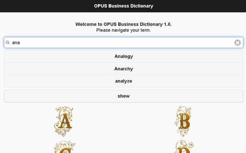 Opus Business Dictionary screenshot 2