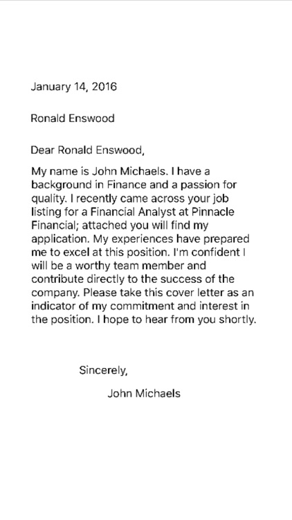 Cover Letter Creator