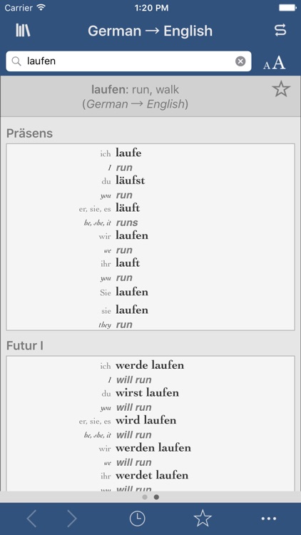 German-English Translation Dictionary and Verbs