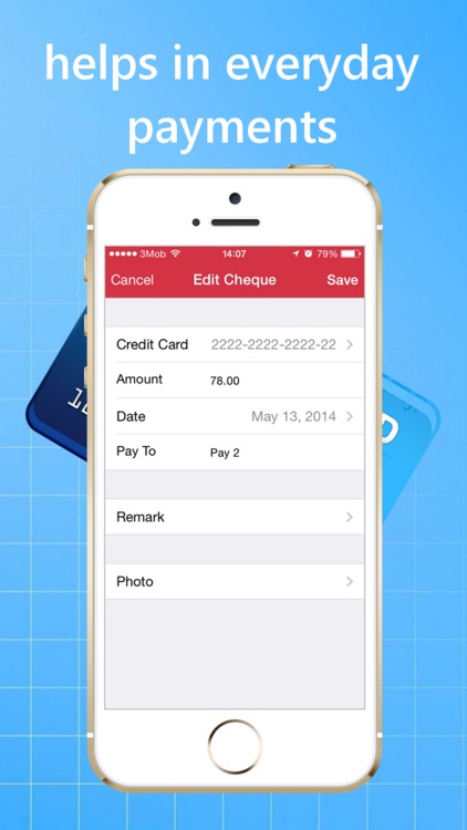 Credit Cards and Cheques Keeper screenshot-1
