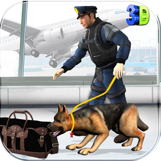 Police Dog Airport Security 3D Icon