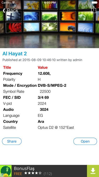 Egypt TV Channels Sat Info