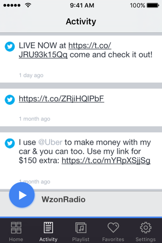 Скриншот из WzonRadio
