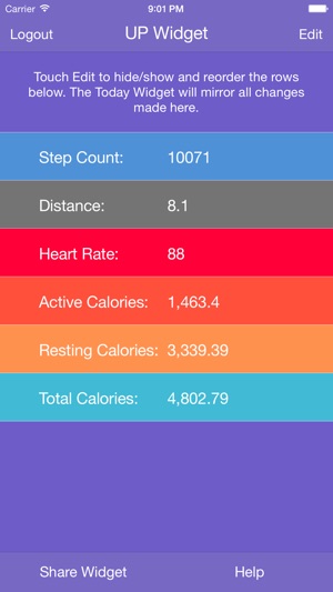 Fit Widget for Jawbone UP - Resting Heart Rate for UP3 & Hig(圖3)-速報App