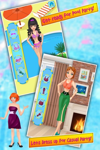 Super Star Girl Party Dress Up - Pool, Formal, Beach parties and Red Carpet Fashion Show Game screenshot 3