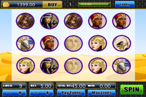 Slots - Pharaoh's Grand Casino - Play Pro Slot Machines for Fun! screenshot 4