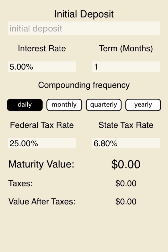 Bank Savings Deposit Calculator Free screenshot 2