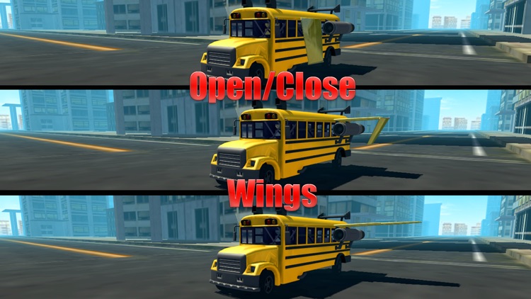 Flying Car Simulator 3D: Stunt Bus screenshot-3