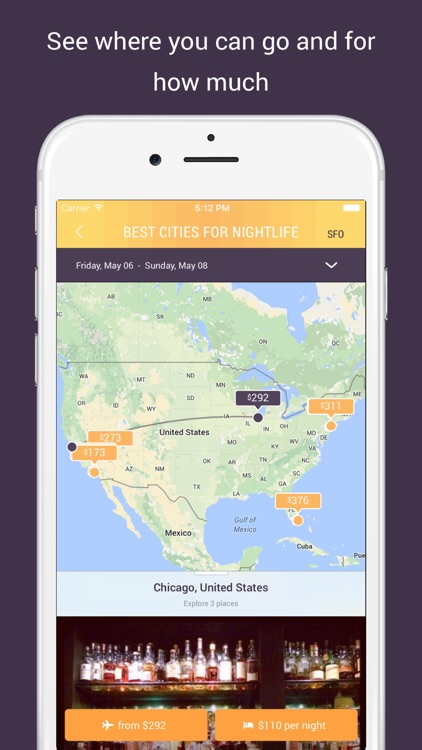 Tripnary - Find great places to travel based on your flight budget