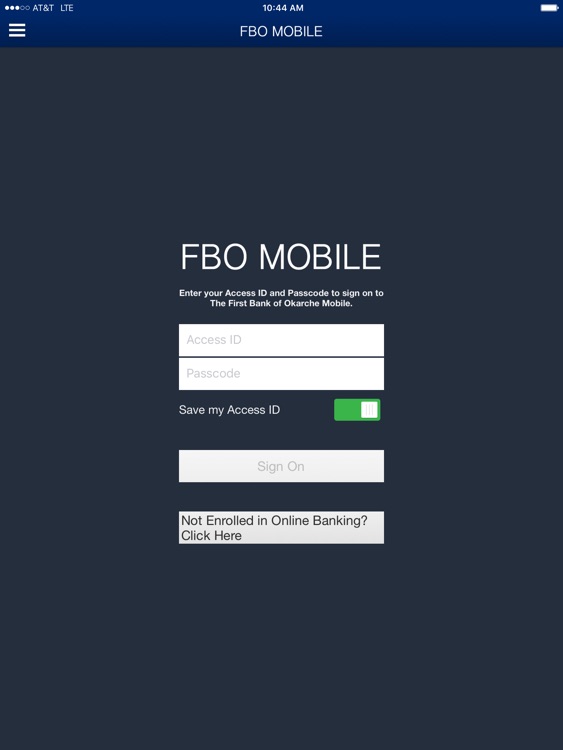 The First Bank of Okarche Mobile for iPad