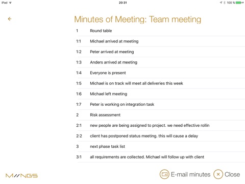 Miings meetings screenshot 3