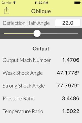 Oblique: Shock Wave Calculator screenshot 2