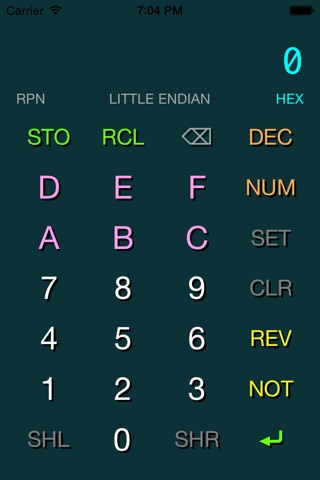 RPN HexCalc screenshot 2