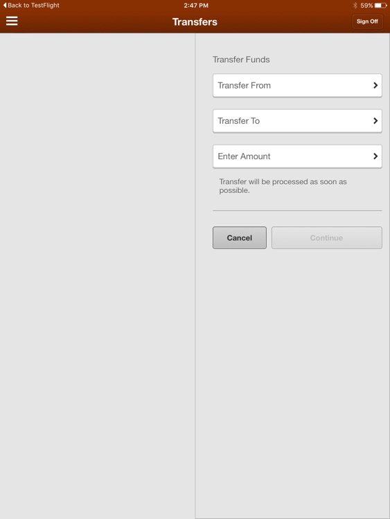 Marquis Bank Mobile for iPad