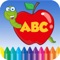 Icon ABC Animals coloring book for kindergarten kids and toddlers