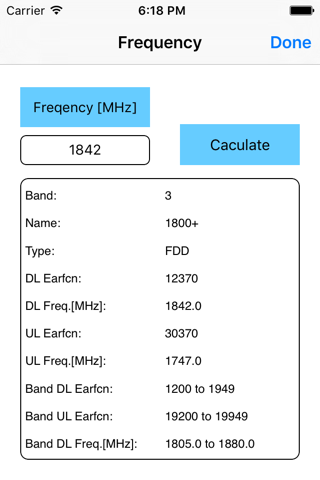 EARFCN Calculator screenshot 4