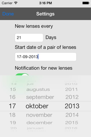Contact Lenses - Remember when you need to renew your contacts screenshot 3