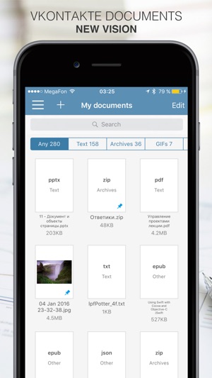 Documents for VK social network