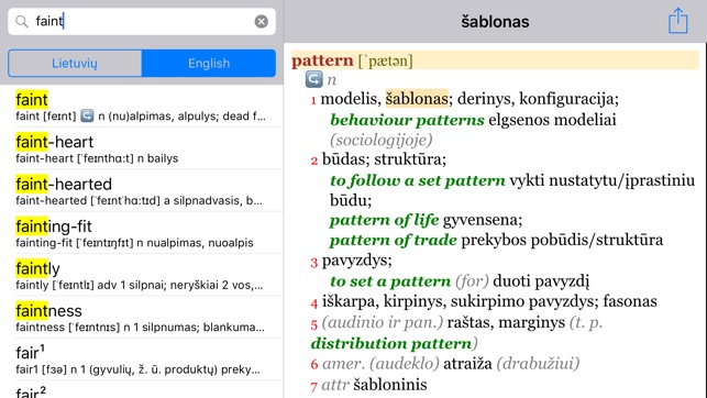 Anglonas - the English-Lithuanian dictionary(圖4)-速報App