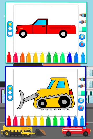 Trucks Connect the Dots and Coloring Book for Kids screenshot 3