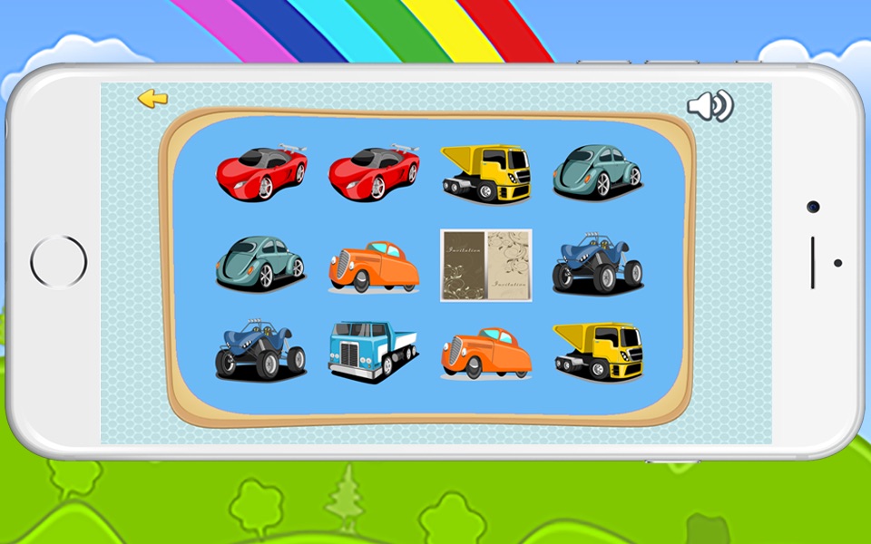 Cars and Trucks Matches Games for Toddler Kids screenshot 2