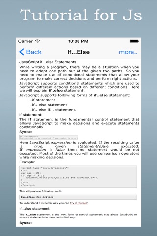 Tutorial for Java Script screenshot 4
