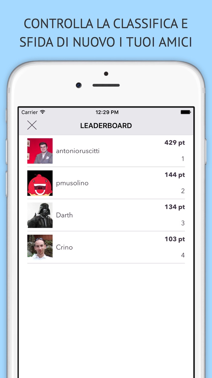 InstaQuiz - Gioca e sfida i tuoi amici, fai partire il divertimento