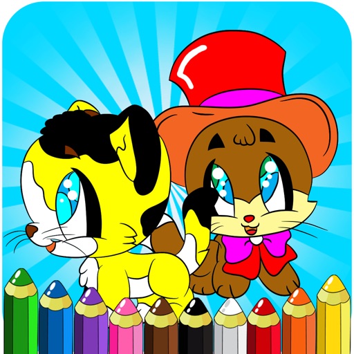 Coloring Books For Preschool Toddler - Kids Drawing Painting kitty Cat Games Icon