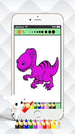 Game screenshot Dino Paint Drawing Color : Cute Caricature Art Idea Pages For Kids mod apk